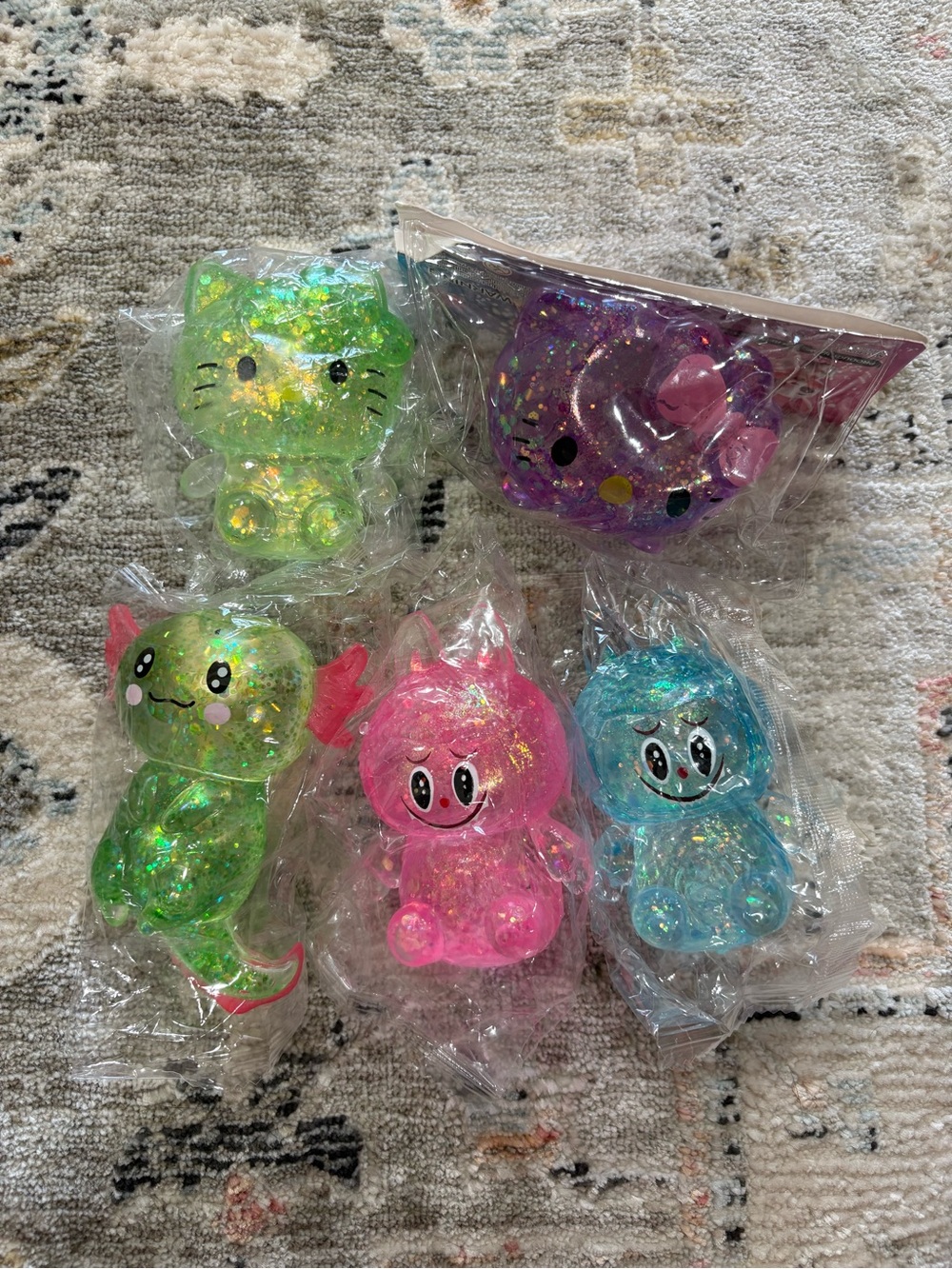 Glitter Sugar Squishy Lot of 5